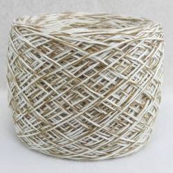 斜紋羊毛混紡線(22109-3卡其/白)100g/球